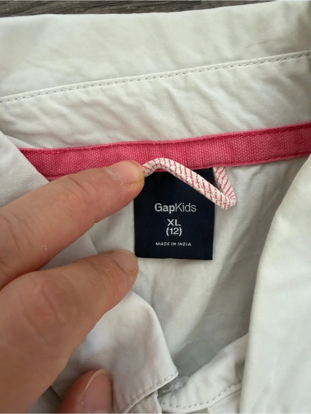 GAP Kids Classic White Button-Down Shirt with Pocket